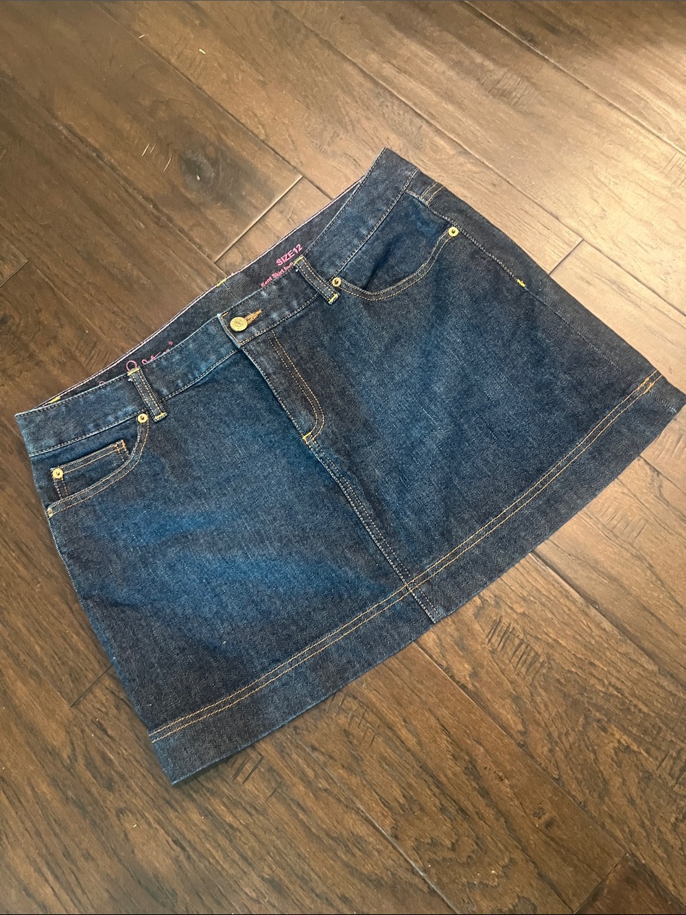 Lilly Pulitzer Kent Indigo Denim Mini Skirt 12 EUC